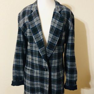 Vintage 80s Plaid Blazer